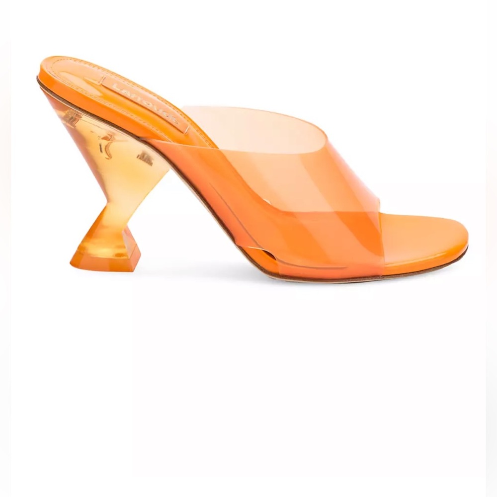 L’arroude Madonna orange vinyl mule, size 8.5 brand new in box